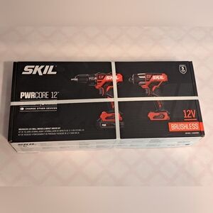 SKIL Drill Driver & Impact Driver Kit Tools Red & Black NEW!